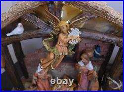 Fontanini 5 Scale 14pc Nativity Figurines with Lighted Resin Stable