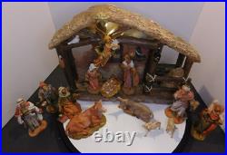 Fontanini 5 Scale 14pc Nativity Figurines with Lighted Resin Stable Fontanini 5 Scale 14pc Nativity Figurines with Lighted Resin Stable