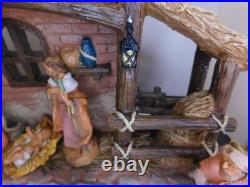 Fontanini 5 Scale 14pc Nativity Figurines with Lighted Resin Stable Fontanini 5 Scale 14pc Nativity Figurines with Lighted Resin Stable