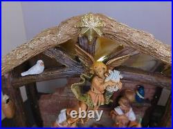 Fontanini 5 Scale 14pc Nativity Figurines with Lighted Resin Stable