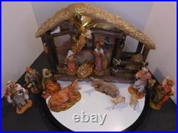 Fontanini 5 Scale 14pc Nativity Figurines with Lighted Resin Stable Fontanini 5 Scale 14pc Nativity Figurines with Lighted Resin Stable