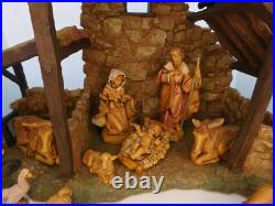 Fontanini 5 Scale 20pc Nativity Figurines with Lighted Stable with Original Box