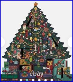 Fortnum And Mason Large Wooden Christmas Tree Advent Calendar
