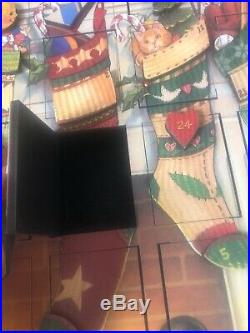 Fortnum and Mason Wooden Fireside Advent Calendar New In Box Stockings New