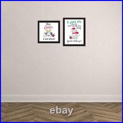 Framed 2-Piece 8 In. X 14 In. Vignette Dear Santa, I Can Explain Black Framed Wa