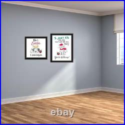 Framed 2-Piece 8 In. X 14 In. Vignette Dear Santa, I Can Explain Black Framed Wa Framed 2-Piece 8 In. X 14 In. Vignette Dear Santa, I Can Explain Black Framed Wa