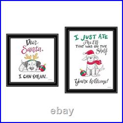Framed 2-Piece 8 In. X 14 In. Vignette Dear Santa, I Can Explain Black Framed Wa Framed 2-Piece 8 In. X 14 In. Vignette Dear Santa, I Can Explain Black Framed Wa
