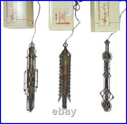 Frank Lloyd Wright Christmas Ornament WS/003, 004, 007 Lot of 3 w Boxes & Papers