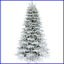 Fraser Hill Farm FFMJ065-0SN 6.5-Ft Majestic Pine White Flocked Christmas Tree w