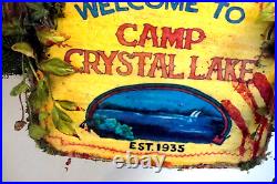 Friday the 13th Handmade Camp Crystal Lake Halloween Door Wreath