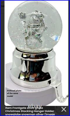 Frontgate 2003 Snowglobe Stocking hangers Set of 3, Tree Santa Reindeer, Limited