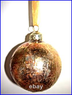 Frontgate 20-Piece Designer Blown-Glass Ornament Set-Dark Red/Burgundy & Gold #1