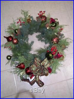 Frontgate Asheville Holiday Greenery Luxury Christmas 32 Wreath Pre Lit Door