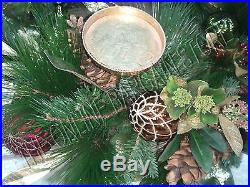 Frontgate Christmas Holiday Centerpiece Table Wreath Pinecones Red Green 32