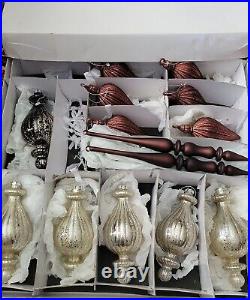 Frontgate Christmas Holiday Collection Assorted Ornaments Box Lot Of 14 MERCURY Frontgate Christmas Holiday Collection Assorted Ornaments Box Lot Of 14 MERCURY