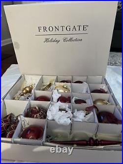 Frontgate Christmas Holiday Collection Assorted Ornaments Box Lot Of 21