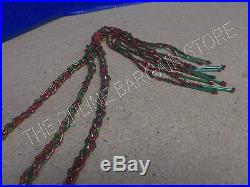 Frontgate Christmas Holiday Set 12 Beaded 33 Swag Ornaments Garland Red Green
