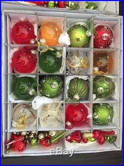 Frontgate Christmas Ornaments Set Of 54 Traditional Red/Green/gold- Set B