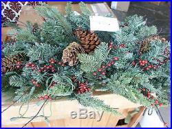 Frontgate Estate Mantel Staircase Christmas Door Swag garland Greenery 9′ 45731