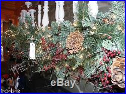 Frontgate Estate Mantel Staircase Christmas Door Swag garland Greenery 9' 45731