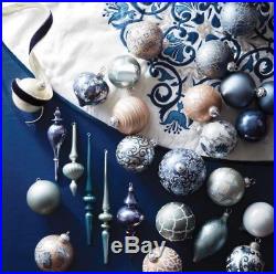 Frontgate French Blue And Linen Ornament Set 158 Pieces