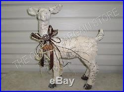 Frontgate Grandinroad Christmas Snow Frosted Reindeer Figures Decor Set 2 Large