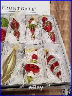 Frontgate Holiday Ornaments christmas ornaments boxed set of 14 NEW