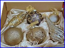Frontgate Holiday Ornaments christmas ornaments boxed set of 6 NEW