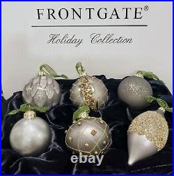 Frontgate Holiday Ornaments christmas ornaments set of 6 NEW