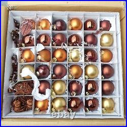 Frontgate Holliday Collection Copper & Gold Christmas Ornaments Set Of 100+