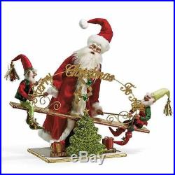 Frontgate Mark Roberts Christmas Holiday See Saw Santa Elves Decor 25 Moving