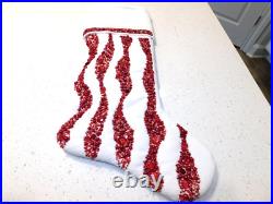 Frontgate Peppermint Swirl Christmas Stocking by Kim Seybert $199 NO MONOGRAM