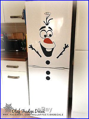 Frozen Olaf Fridge Decal // Lifesize Snowman Door Decal // Christmas Decoration