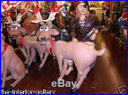 Funny Reindeer Statue Funny Christmas Reindeer Life Size Standing 3FT