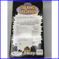 GEMMY Halloween Factory Animated Talking Skeleton 3 1/2 Foot Floor Stand Scary