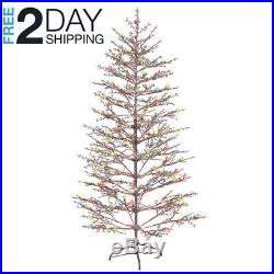 GE 200-Light Brown 6.5' Winterberry Tree with LED Sugar Plum Lights, Christmas