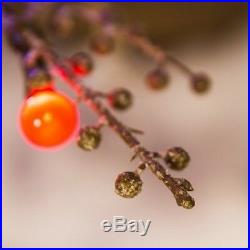 GE 200-Light Brown 6.5' Winterberry Tree with LED Sugar Plum Lights, Christmas
