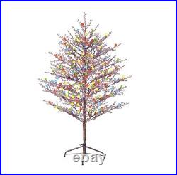 GE 5FT Winterberry Prelit Brown Artificial Christmas Tree with LED Lights