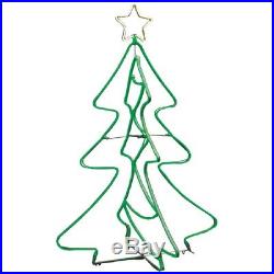 GE 5-ft Freestanding Tree with Constant Green 690 LED Lights