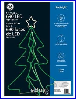 GE 5-ft Freestanding Tree with Constant Green 690 LED Lights