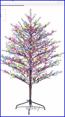 GE 5-ft Freestanding Winterberry Tree with Constant Multicolor LED Lights
