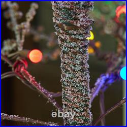 GE 5-ft Winterberry Lighted Twig Brown Artificial Christmas Tree Indoor/Outdoor