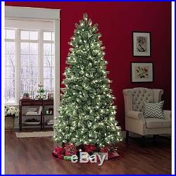 GE 7.5' 500 Light Winter Frost Pine Christmas Tree 28746 #97