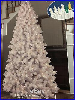 GE 7.5 White Flocked Xmas Tree COLOR CHOICE White Or Multi-color GORGEOUS