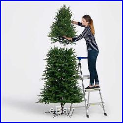 GE 7.5 ft Artificial Slim Aspen Fir Pre-Lit LED Dual Color Christmas Tree