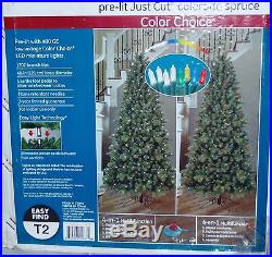 GE 7.5 ft. Pre-Lit LED Just Cut Colorado Spruce Artificial Tree 01667HD Used