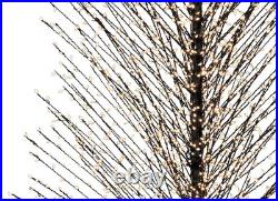 GE 7 FT Winterberry Pre-Lit Twinkling Christmas Tree Warm White LED Black Branch