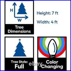 GE 7-ft Colorado Spruce Pre-lit Artificial Christmas Tree Color Change Lights