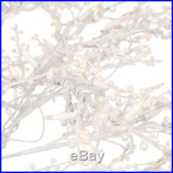 GE 7 ft. White Winterberry Branch Tree with LED Lights Artificial Christmas Tree