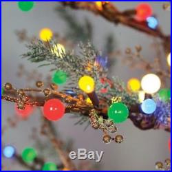 GE 8 Ft Winterberry Durable Colorful Christmas Tree with 504 Sugar Plum LED Lights